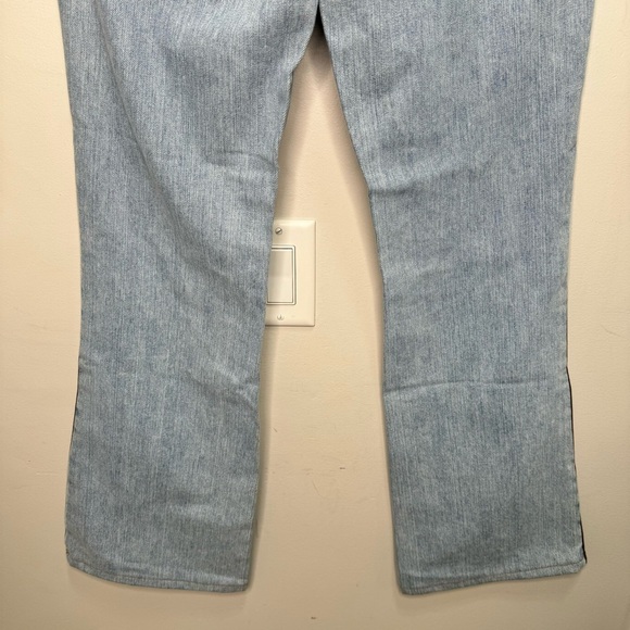 Just Cavalli Mixed Media Leather Panel Flare Jeans Size 32/ EU 46 - Picture 8 of 15